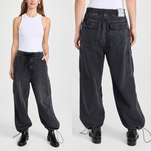 MOTHER Snacks The Munchie Ankle Jeans in Black Wash 27 - Picture 1 of 10